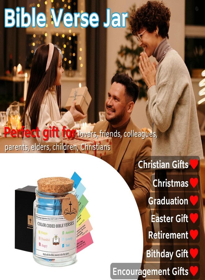 XXSCING Bible Verse Jar, Religious Gifts for Men Women, Bible Verses for Emotions and Feelings, Daily Scripture Prayer Hope Jar, Faith Based Gifts, Religious Graduation Gift - Image 4